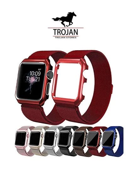 Band Stainless With Cover For Apple Watch ( 42MM-44MM )