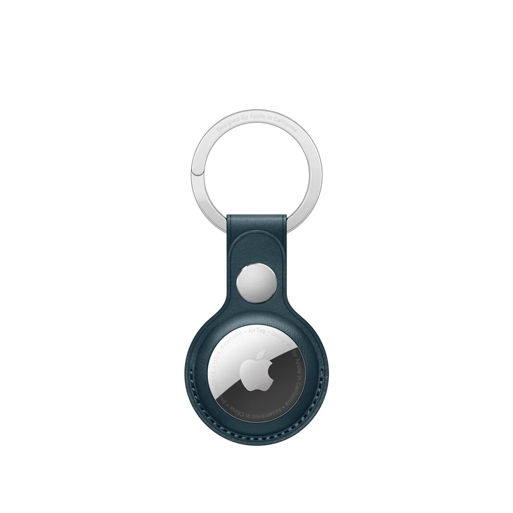 Original Apple AirTag Leather Key Ring ( Brown - Blue )