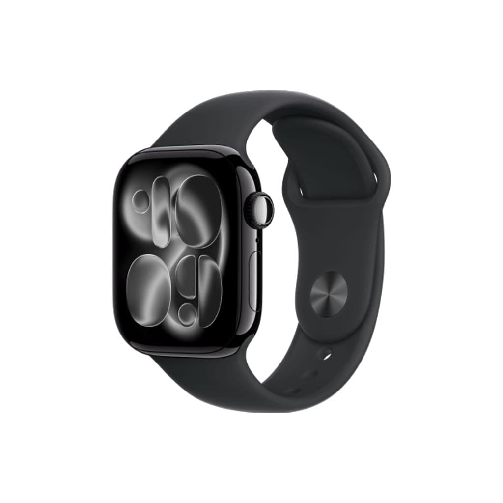 Apple Watch Series 11 (46mm) GPS – Jet Black & Space Gray Aluminum Case, Sport Band (M/L) – New