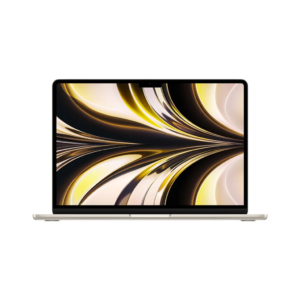 ⁦لابتوب Apple MacBook Air موديل 2022 مع شريحة Apple M2: شاشة Liquid Retina مقاس 13.6 إنش، وذاكرة RAM سعة 8GB، وقرص SSD سعة 512GB؛ بلون ضوء النجوم ; اللغة الانجليزية⁩ - الصورة ⁦1⁩