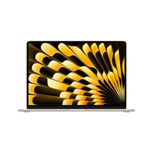 ⁦MacBook Air موديل 2024 من Apple (مقاس 13 إنش، شريحة Apple M3 بوحدة معالجة مركزية ثمانية النوى ووحدة معالجة رسومات غرافيك مع 10 نوى، ذاكرة موحدة 16GB،‏ 512GB) - ضوء النجوم؛ الإنجليزية⁩ - الصورة ⁦1⁩