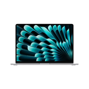 ⁦MacBook Air موديل 2024 من Apple (مقاس 15 إنش، شريحة Apple M3 بوحدة معالجة مركزية ثمانية النوى ووحدة معالجة رسومات غرافيك مع 10 نوى، ذاكرة موحدة 16GB،‏ 512GB) - فضي؛ الإنجليزية⁩ - الصورة ⁦1⁩